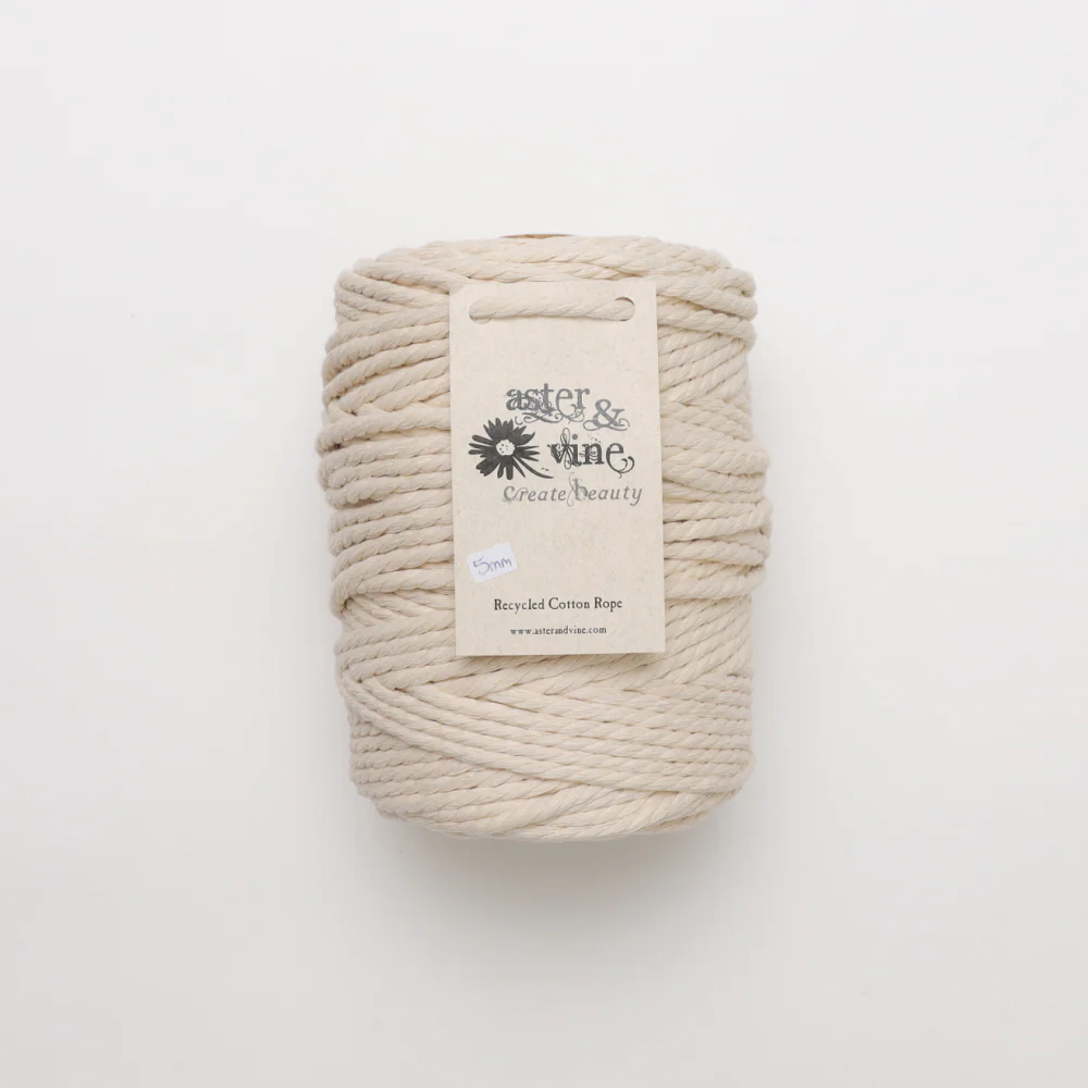 Aster & Vine 5mm Recycled Cotton Rope - Image 3