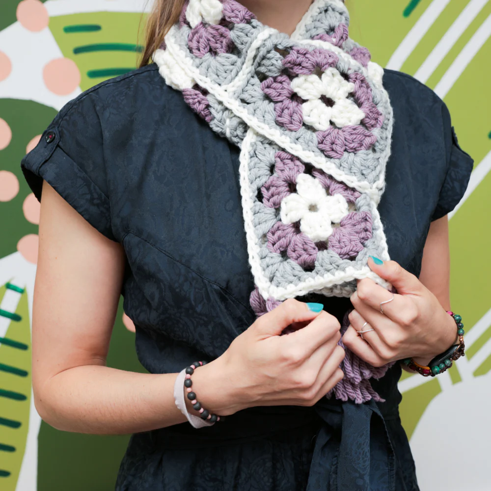 Crochet Level 2: Granny Square Scarf - Image 2