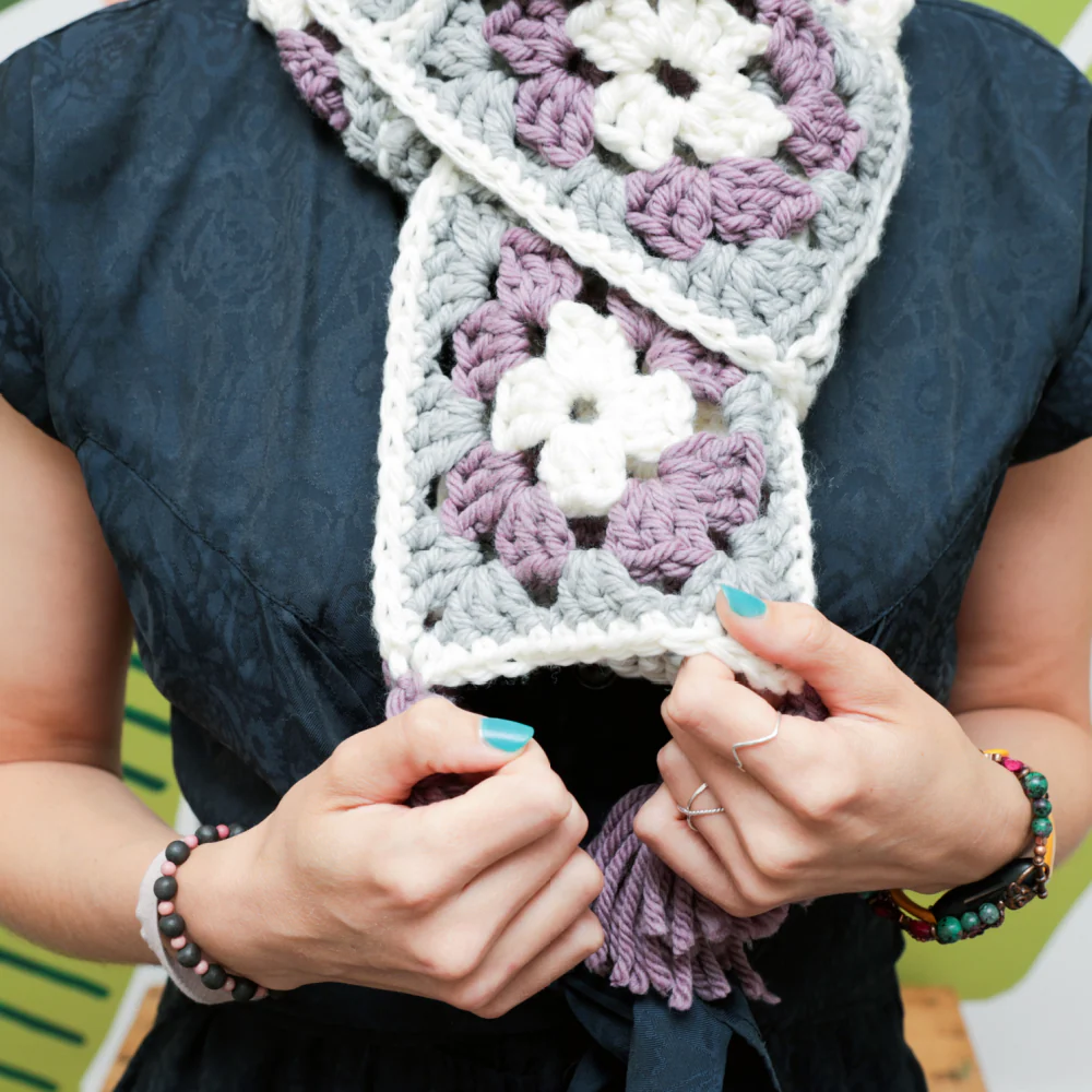 Crochet Level 2: Granny Square Scarf - Image 4
