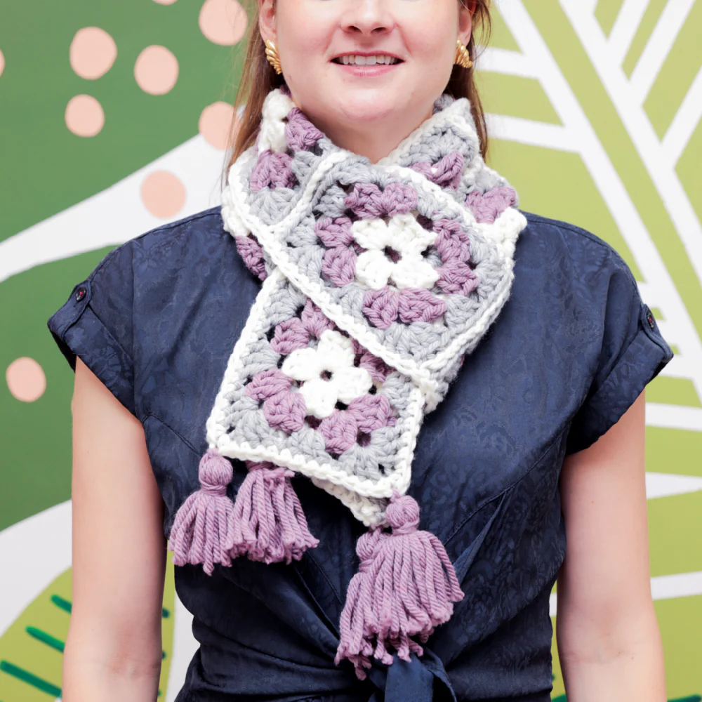 Crochet Level 2: Granny Square Scarf - Image 5