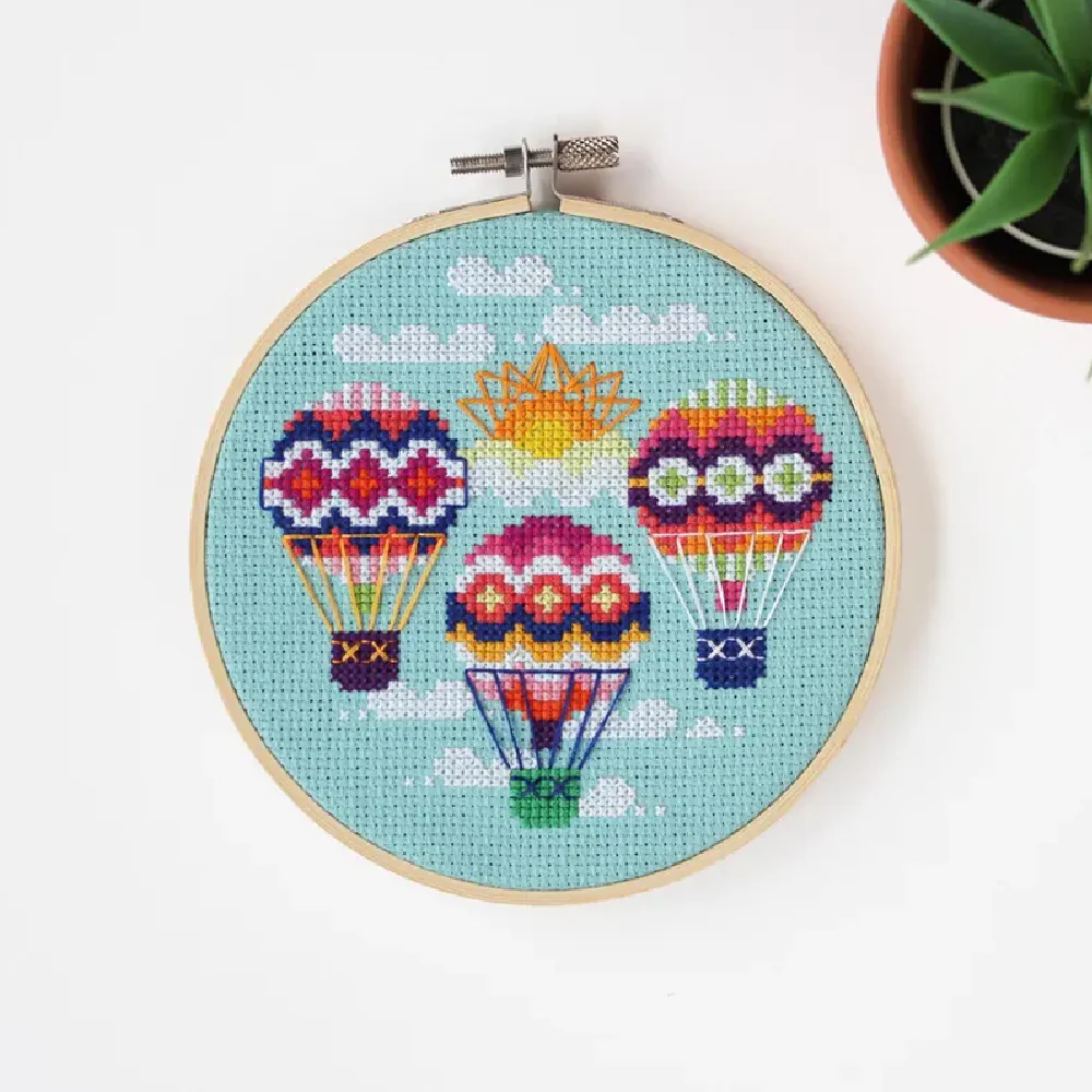 Diana Watters Hot Air Baloons Cross Stitch Kit