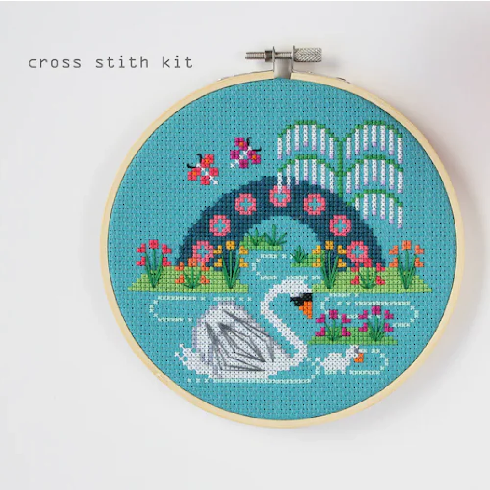 Diana Watters Springtime Swans Cross Stitch Kit