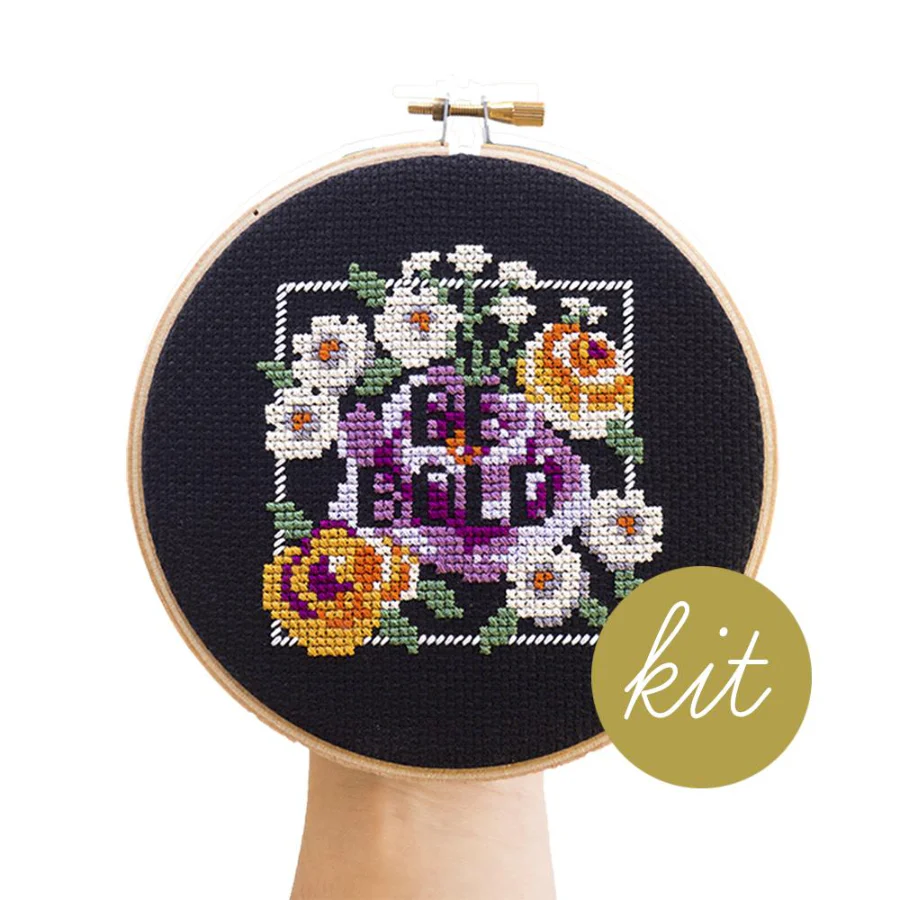 Junebug and Darlin Be Bold Cross Stitch Kit