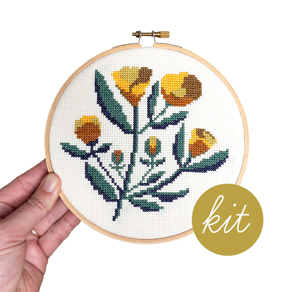 Junebug and Darlin Floweret Cross Stitch Kit