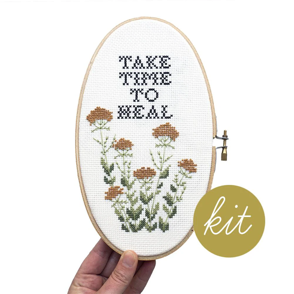 Junebug and Darlin Take Time to Heal Cross Stitch Kit