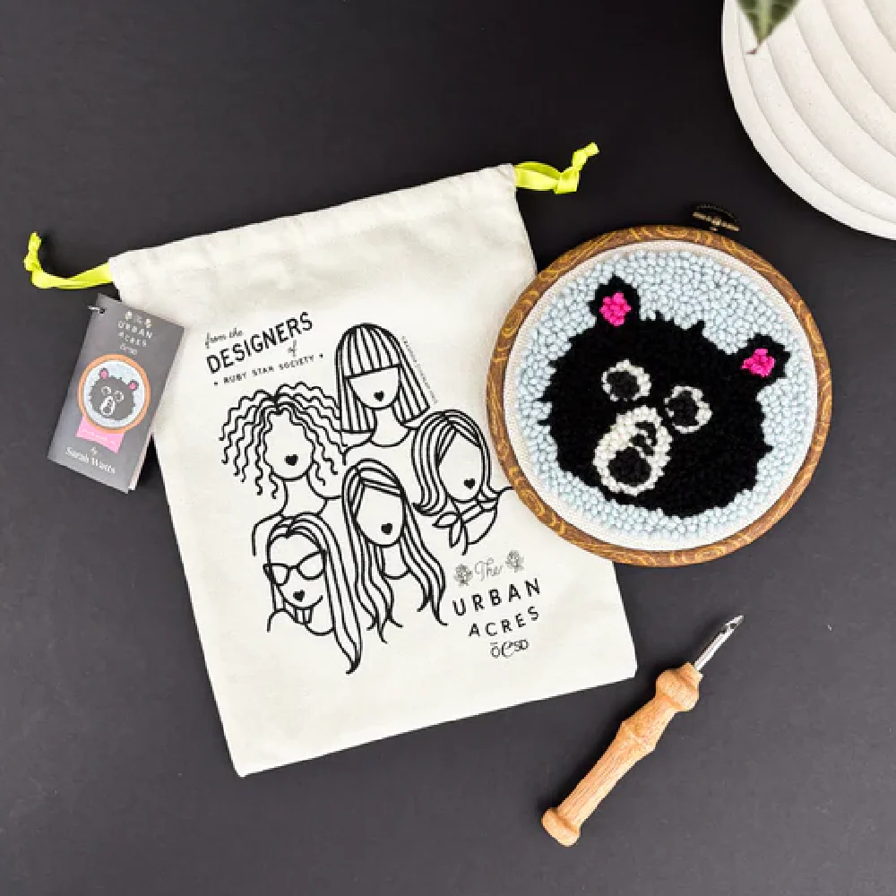 The Urban Acres Punch Needle Kit | Bear by Sarah Watts