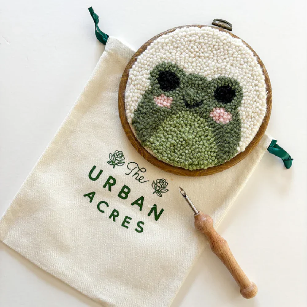 The Urban Acres Punch Needle Kit | Frog