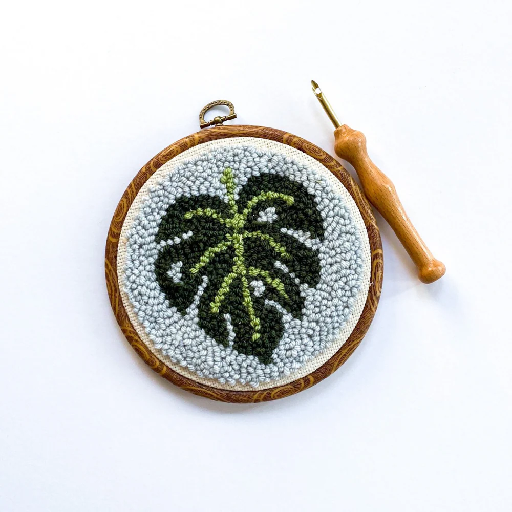 The Urban Acres Punch Needle Kit | Monstera