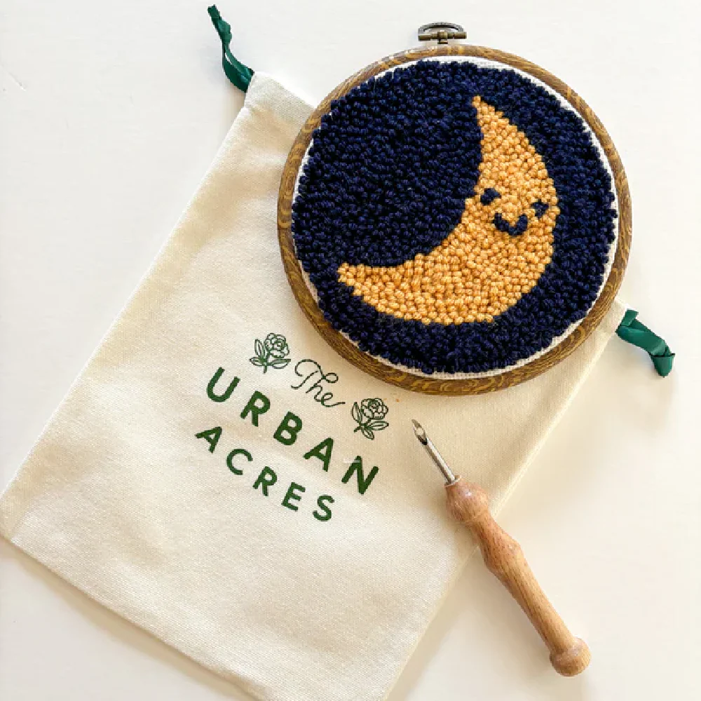 The Urban Acres Punch Needle Kit | Moon